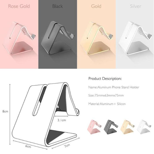 Adjustable Desk Cell Phone Stand Holder – Universal, Foldable, Stable Base for Smartphones and Tablets